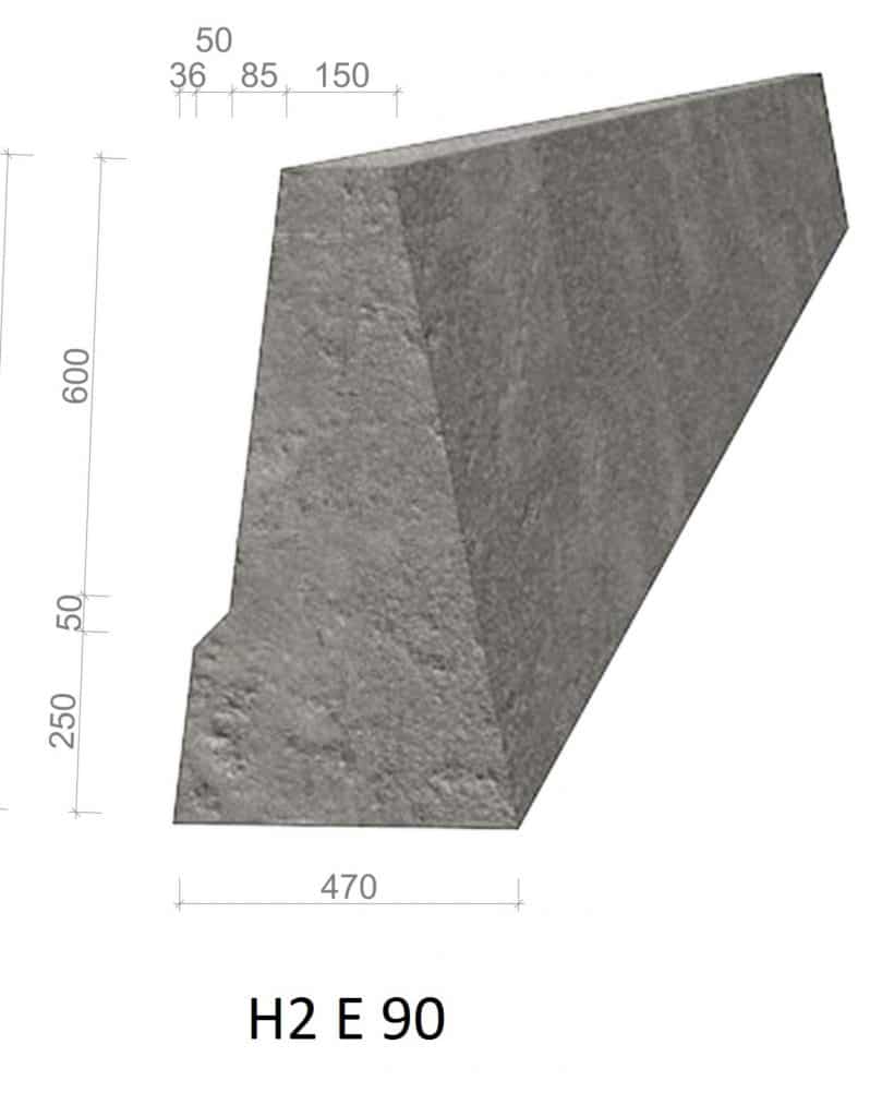 betongrekkverk H2 E 90