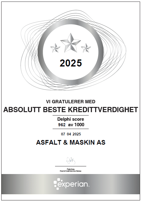 Absolutt høyeste kredittvurdering i 2023 og 2024 1
