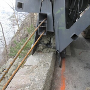 Betongrekkverk ny over gammel