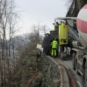 Betongrekkverk ny over gammel